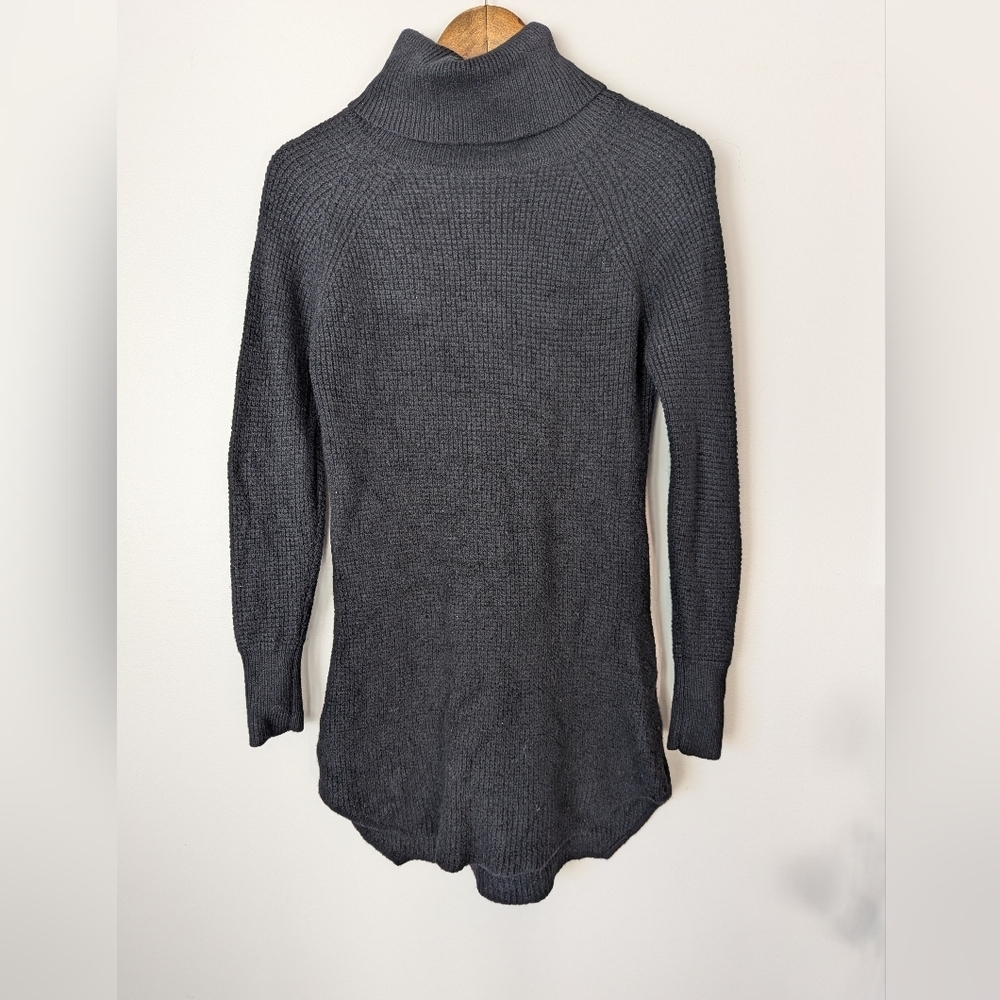 Wilfred Aritzia Bianca Turtle Neck Dress Black 100% Marino Wool Womens Size S